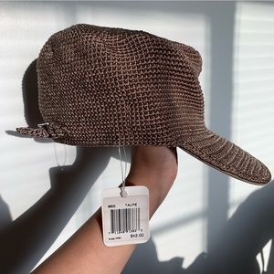 the sak crochet baseball cap in taupe